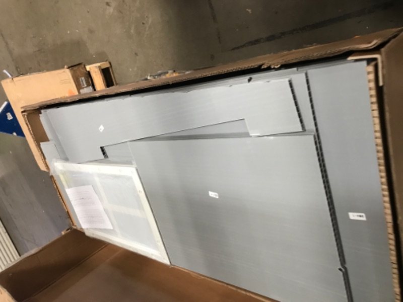 Photo 1 of ******************THIS IS ONLY CARTON 1 OUT OF 2**********************

DWVO 5x4ft Resin Outdoor Storage Shed with Floor, Large Waterproof Lockable Storage Shed with Window, Plastic Outside Tool Storage for Garden, Backyard, Patio, Lawn (Gray)