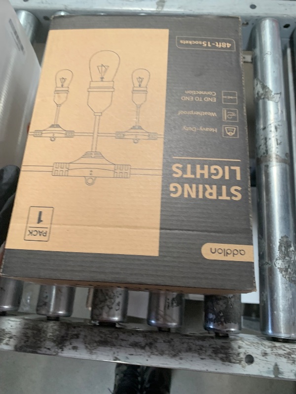 Photo 1 of addlon 48 FT Outdoor String Lights Commercial Grade Weatherproof Strand, 18 Edison Vintage Bulbs, 15 Hanging Sockets (3 Spare Bulbs), ETL Listed Heavy-Duty Decorative Christmas Lights for Patio Garden