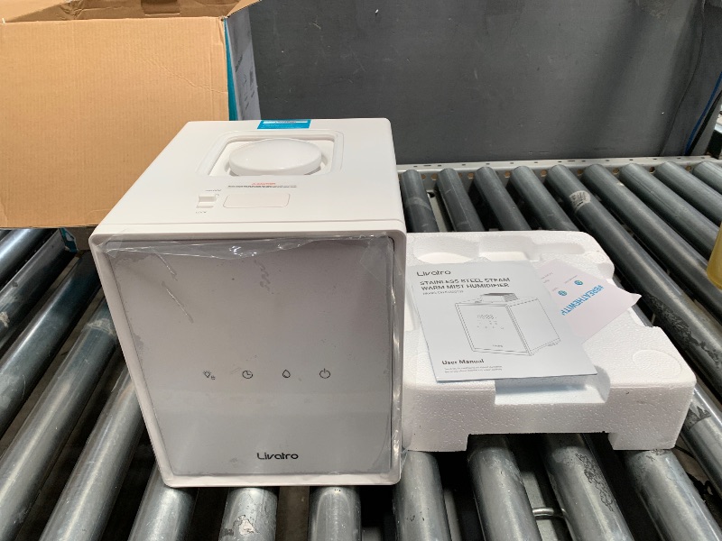 Photo 1 of 3L Stainless Steel Warm Mist Humidifier with Easy Clean and Warm Steam Function, Healthy Air Mist Humidifiers for Bedroom Living Room, with Sleep Mode and Auto-off Setting