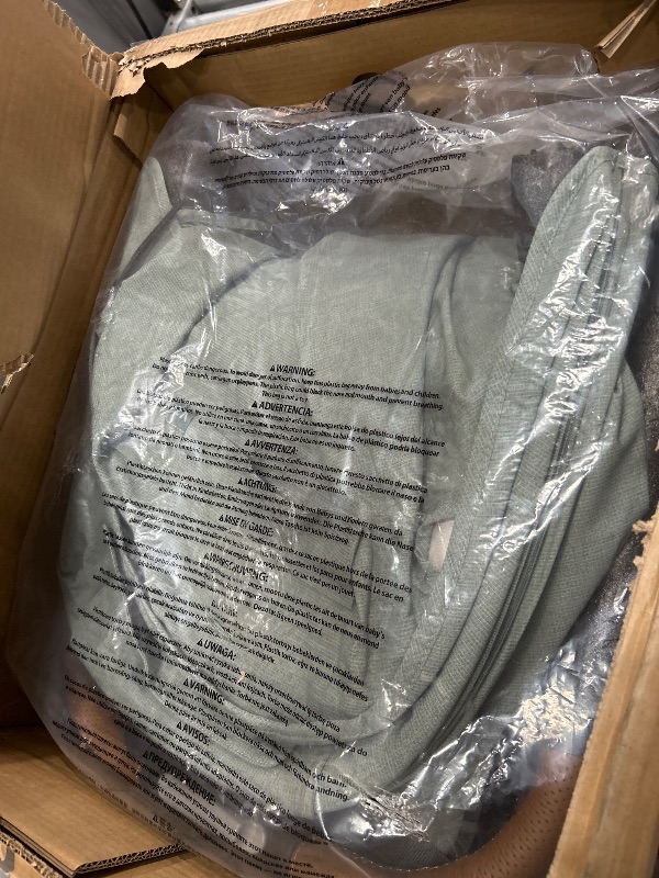 Photo 1 of (MISSING WHEELS/ FOR PARTS) UPPAbaby Minu V2 Travel Stroller/Lightweight, Portable Design/One-Hand Fold/Shoulder Strap and Leather Bumper Bar Included/Gwen (Green Mélange/Carbon Frame/Saddle Leather)