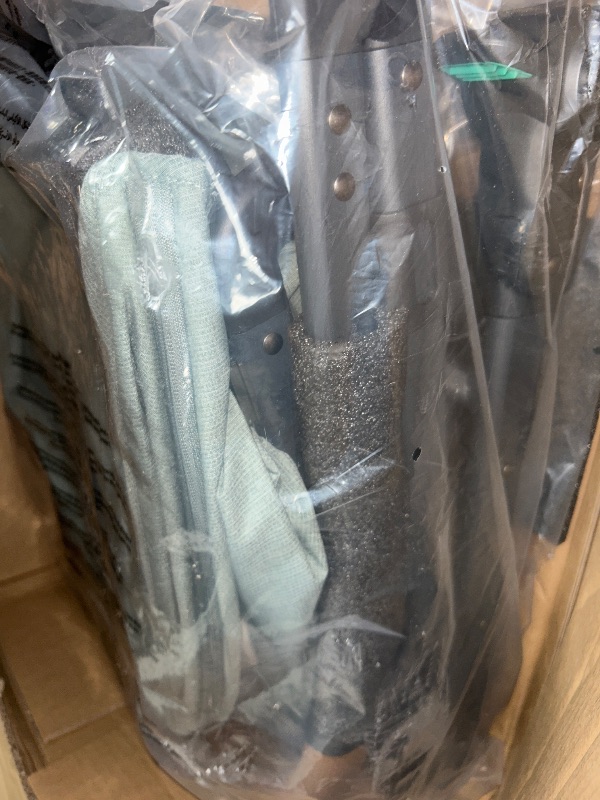 Photo 1 of (MISSING WHEELS/ FOR PARTS) UPPAbaby Minu V2 Travel Stroller/Lightweight, Portable Design/One-Hand Fold/Shoulder Strap and Leather Bumper Bar Included/Gwen (Green Mélange/Carbon Frame/Saddle Leather)
