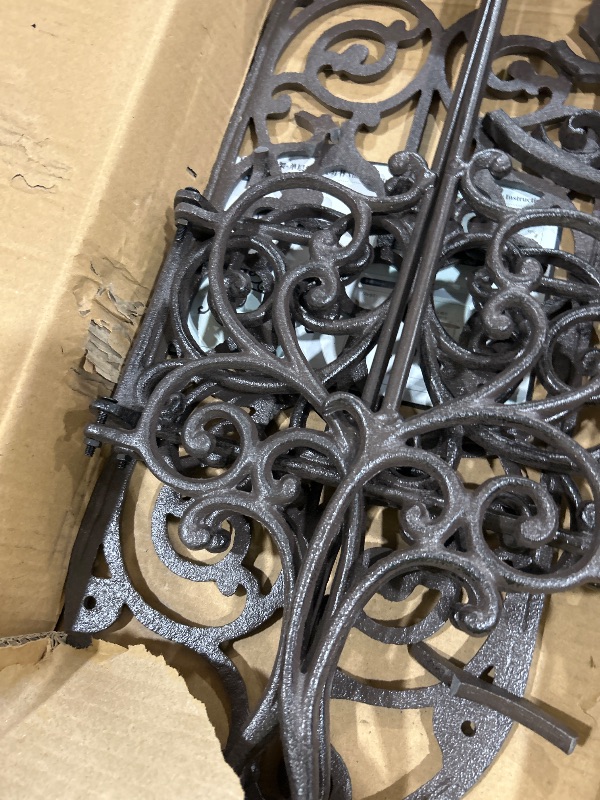 Photo 1 of (Broken leg)(sold for parts) Sungmor Heavy Duty Cast Iron Potted Plant Stand Garden Table - 22.6IN. 1 Tier Metal Stands - Decorative and Vintage Style