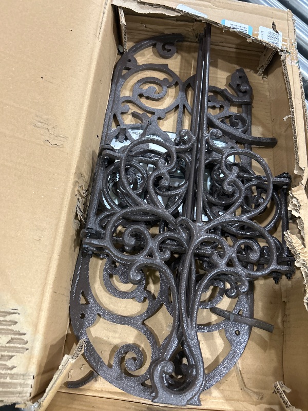 Photo 1 of (Broken leg)(sold for parts) Sungmor Heavy Duty Cast Iron Potted Plant Stand Garden Table - 22.6IN. 1 Tier Metal Stands - Decorative and Vintage Style