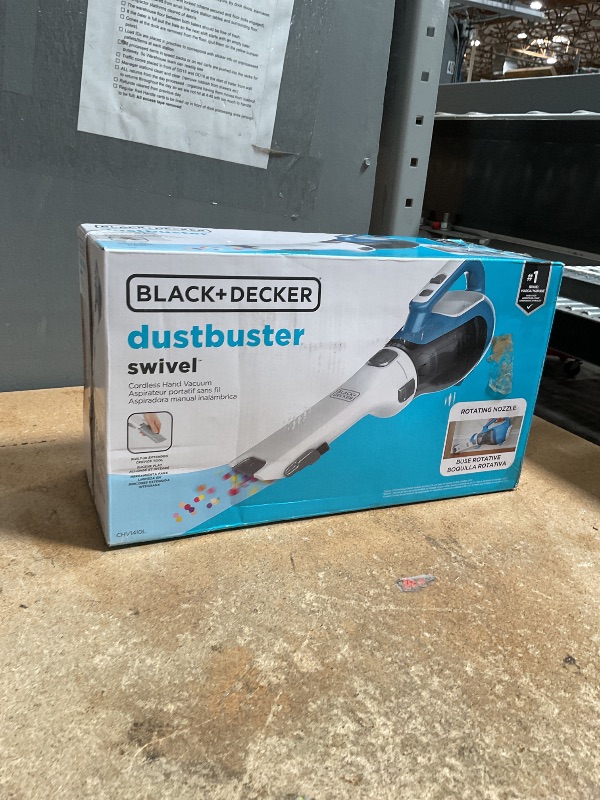 Photo 1 of BLACK+DECKER dustbuster AdvancedClean Cordless Handheld Vacuum, Compact Home and Car Vacuum with Crevice Tool (CHV1410L)