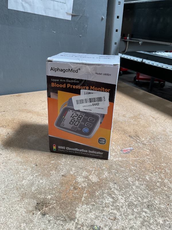 Photo 1 of ALPHAGOMED Upper Arm Blood Pressure Monitor for Home Use 2 Cuff Sizes, 9-17'' & 13-21''Extra Large BP Cuff Automatic Digital Blood Pressure Machine 2 Users 180 Memories USB Cable 4 AA Batteries