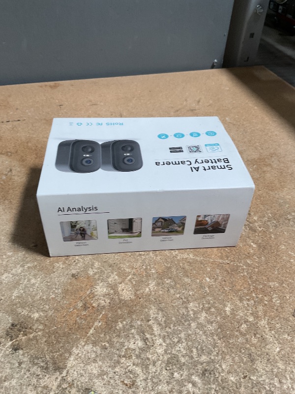 Photo 1 of 2K Security Cameras Wireless Outdoor, 2 Pack Battery Powered WiFi Cameras for Home Security with AI Motion Detection, Spotlight Color Night Vision, 2-Way Talk, Siren Alarm, IP65, Cloud/SD Storage