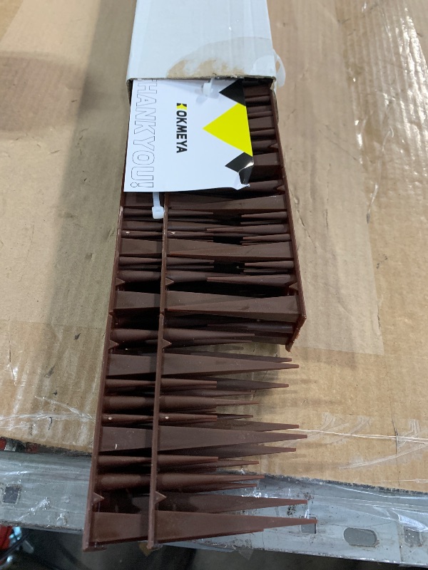 Photo 1 of (see all images) KOKMEYA Bird Spikes 1.2m Four Stage Tall Bird Spikes Deterrent Spikes Bird Nest Preventer for Roof, Sill, Patio (Brown)