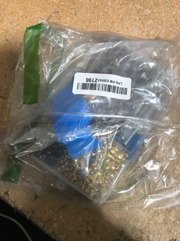 Photo 1 of 480 Sets Rivets for Leather, 4 Colors 3 Sizes Leather Rivets, Double Cap Rivets with 4 Setting Tools, Suitable for Leather, Bags, Decoration