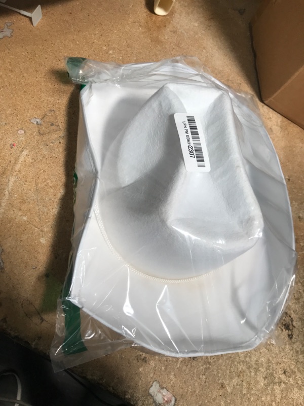 Photo 1 of 4E's Novelty Cowboy Hat for Women & Men, Felt Cowgirl Hat for Adults, Western Party Dress Up Accessories (White)