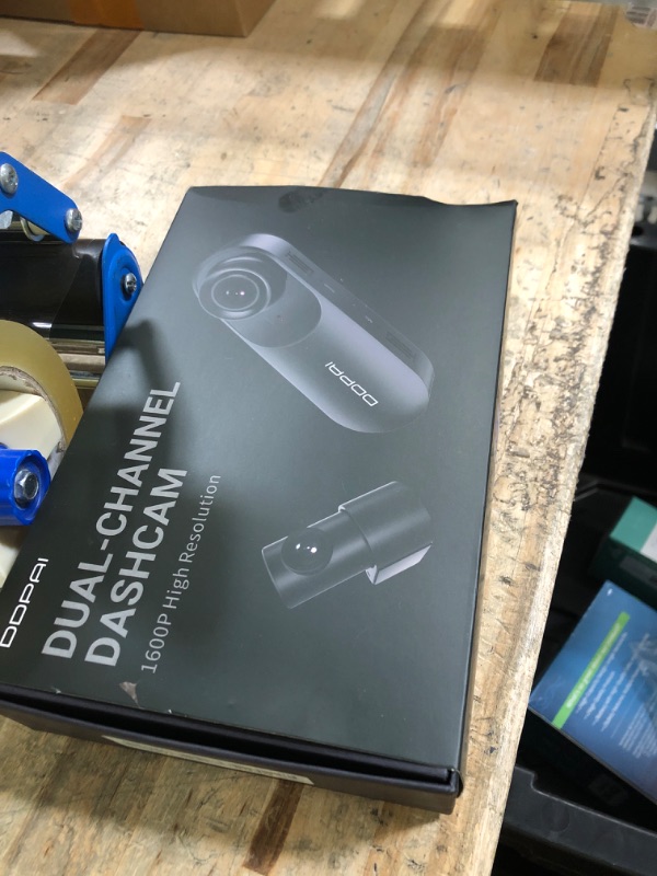 Photo 1 of (missing cords) DDPAI 2.5K Dash Cam Front and Rear, 1600P+1080P Dual Dash Camera for Cars with APP, Built-in WiFi, Night Vision
