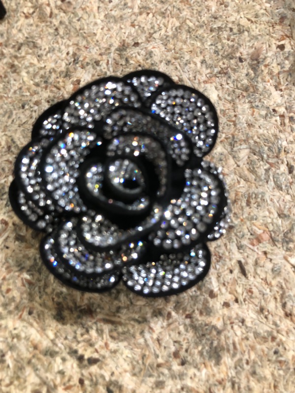 Photo 1 of 
Rhinestone Rose Flower Brooch Lapel Pins for Women Her Fashion Crystal Camellia Flower Brooches Pin for Dress Accessories Jewelry Boutonniere Corsage Wedding Party Birthday Gift 70mm
