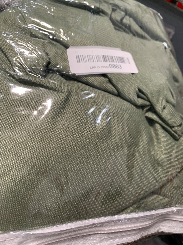 Photo 1 of 100% Blackout Linen Curtains 84 Inch Length 2 Panels Set Olive Green Luxury for Bedroom Windows Living Room Darkening Dark Green Thermal Insulated Drapes Nursery 7ft Long Back Tab Pleated Pocket
