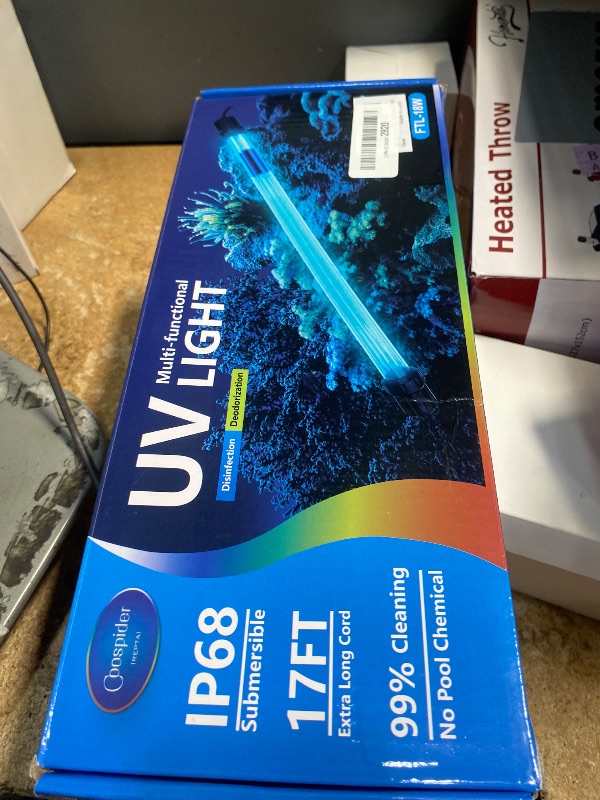 Photo 1 of 18W Aquarium UV Light for 100-1000 Gallon, UV Pond Water Clarifier for Koi Pond, Swimming Pool, Spa, Large Fish Tank, Cold Plunge UV Light for Pond Algae Control