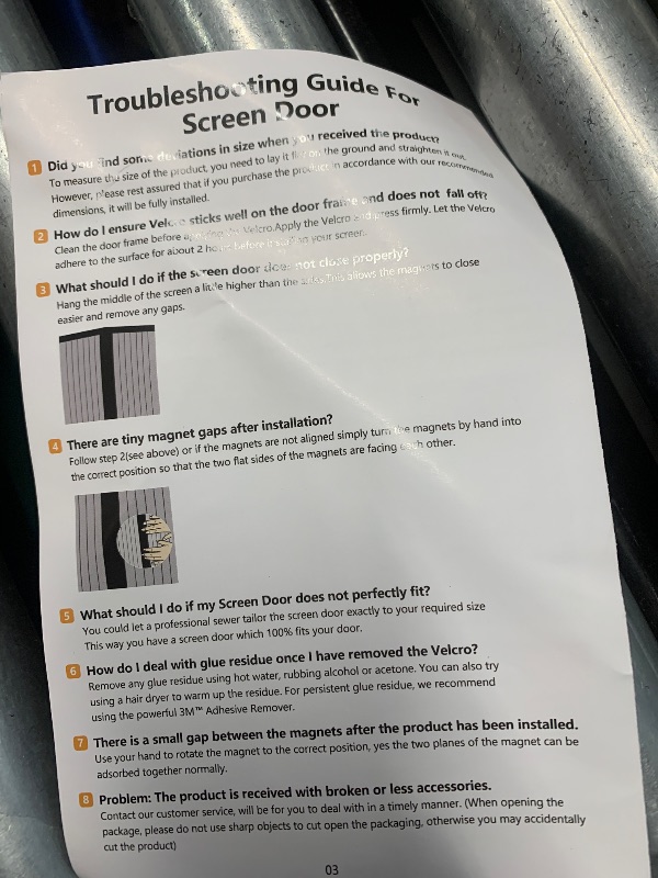 Photo 1 of (see all images) Magnetic Screen Door, Heavy Duty Door Screen Magnetic Closure Keep Bugs Out