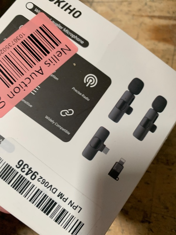 Photo 1 of 2 Pack Wireless Lavalier Microphone for iPhone iPad and Android Phone, Lapel Mic Plug and Play Wireless Mic Noise Reduction Mini Microphone for Video Recording Interview Podcast Vlog YouTube Tiktok