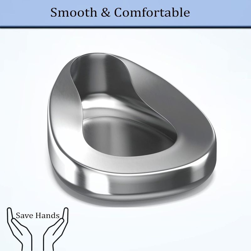 Photo 1 of AAproTools Stainless Steel Bedpans Firm Thick Stable Bedpan Heavy Duty Smooth Countoured for Male Female Bed-Bound Patient Personal Care

