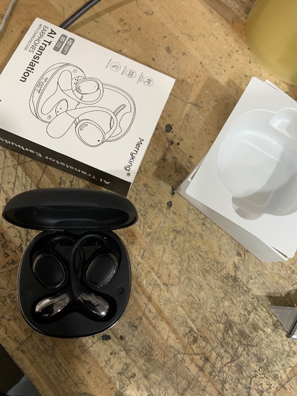 Photo 1 of AI OWS Translator Earbuds,Language Translator Earphone 144 Languages, 3-in-1 Real-Time Translation Device for Travel Business Learning, Long Battery Life, Black