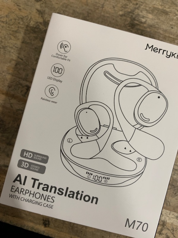 Photo 1 of AI OWS Translator Earbuds,Language Translator Earphone 144 Languages, 3-in-1 Real-Time Translation Device for Travel Business Learning, Long Battery Life, Black