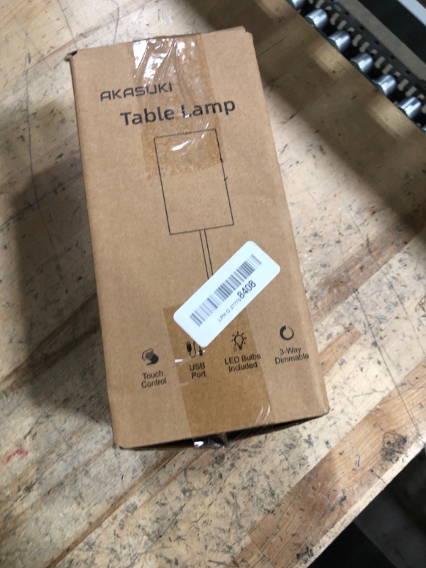 Photo 1 of ***(LIGHT BULB NOT INCLUDED)***AKASUKI Table Lamp for Bedroom, 3 Way Dimmable Touch Lamp with Dual Charging Station, Small Bedside Lamps for Night Stands, Living Room, Office