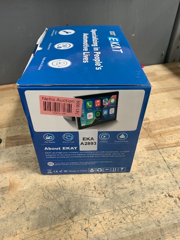 Photo 1 of 10.1 inch Single Din Car Stereo with CarPlay and Android Auto, Detachable Touch Screen Radio with Mirror Link/1080P/EQ Audio/SWC/Bluetooth +Backup Camera+MIC