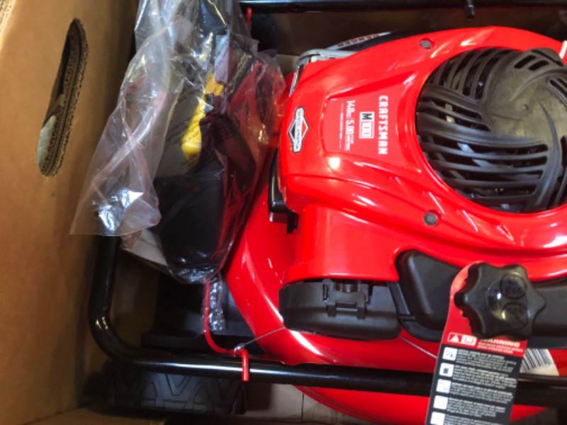 Photo 3 of CRAFTSMAN Gas Powered Lawn Mower, 21-inch Push Mower with Briggs & Stratton OHV Engine, 140cc (11A-B0BY793)