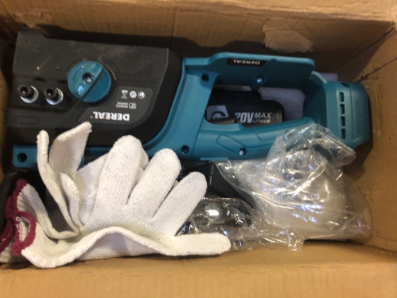 Photo 1 of 12" Electric Chainsaw Cordless, 20V Battery Power Chain Saw, Battery Chainsaw with 4.0Ah Battery and Charger, Mini Chainsaw Cordless