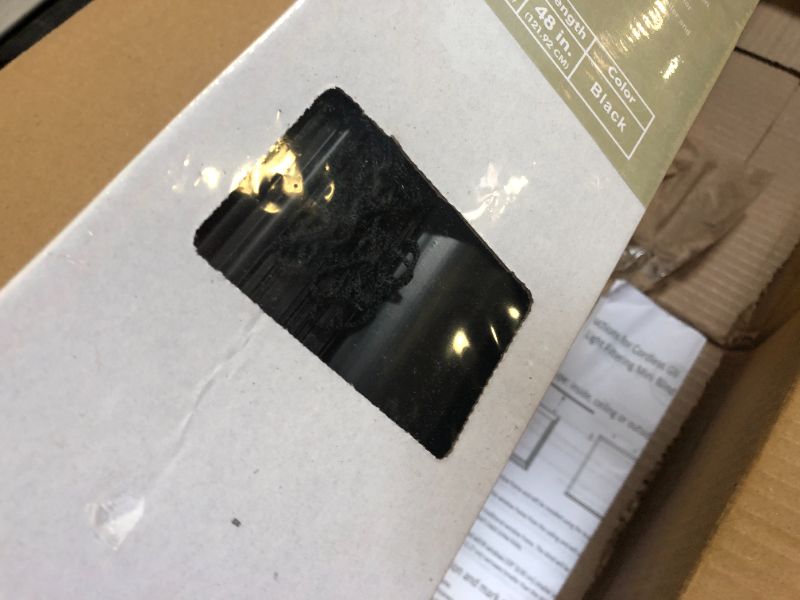 Photo 1 of Cordless Light Filtering Mini Blind - 23 Inch Width, 48 Inch Length, 1" Slat Size - Black - Cordless GII Morningstar Horizontal Windows Blinds for Interior by Achim Home Decor