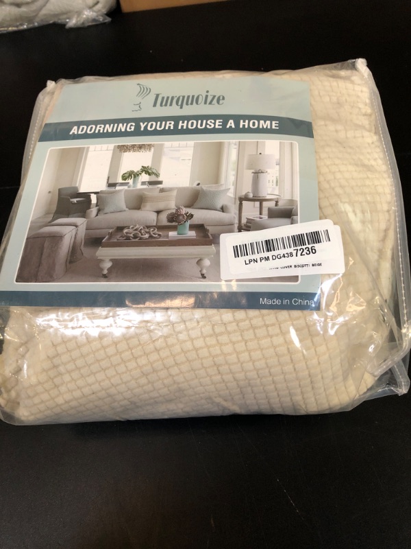 Photo 2 of Turquoize Wingback Chair Covers 2 Piece Wing Chair Slipcover Stretch Slipcovers for Wingback Chairs Wing Chair Cover Spandex Jacquard Fabric with Elastic Bottom Non-Slip Furniture Cover,Biscotti Beige