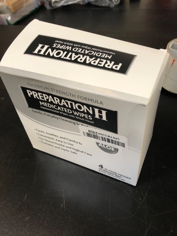 Photo 1 of Preparation H Hemorrhoid Flushable Wipes with Witch Hazel for Skin Irritation Relief - 48 Count (Pack of 4)