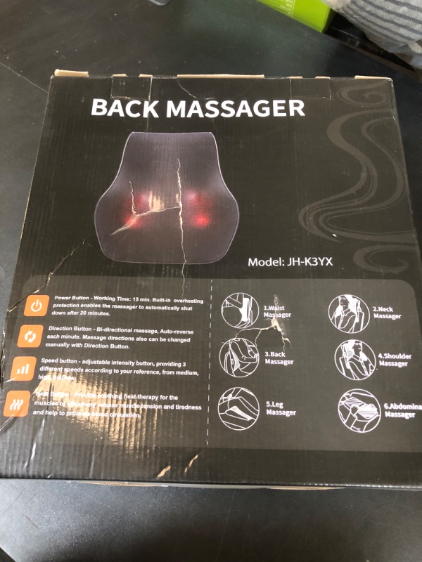 Photo 2 of Brelley Neck and Back Massager for Pain Relief Deep Tissue with Heat, Shiatsu Shoulder Massager with Bi-Directional Rotating Head for Neck, Back, Shoulders, and Legs, Gift for Mom Dad