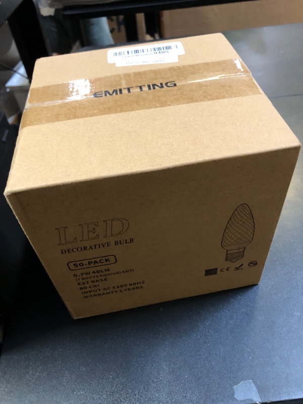 Photo 1 of 50PACK C9 Christmas Lights LED Replacement Bulbs?Shatterproof & Waterproof Plastic C9 Led Bulbs for Outdoor String Lights, E17 Base, 0.6W Equivalent to 7W, Warm White 2700K, 50LM Holiday Decoration