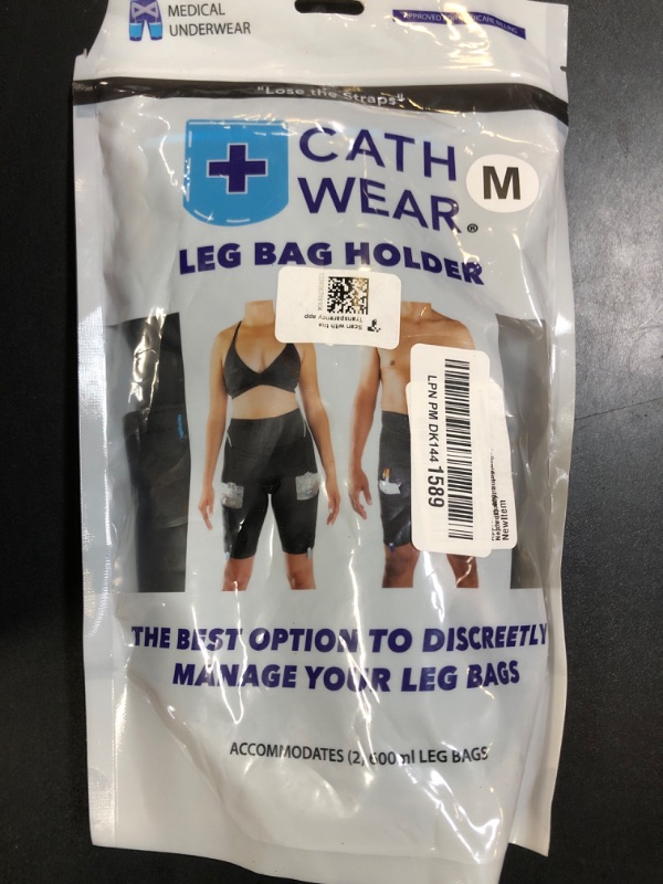 Photo 2 of Cathwear Catheter Leg Bag Underwear - Leg Bag Holder for Men & Women| Medicare Approved -Compatible with Foley, Nephrostomy, Suprapubic & Biliary Catheters Holds (2) 600ml Leg Bags| Black| Medium