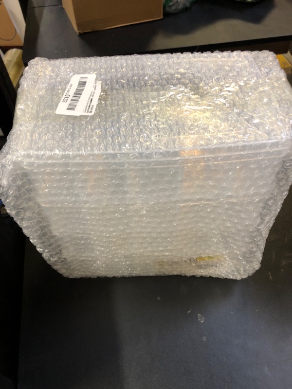 Photo 1 of Bins & Things Clear 4-Tier Stackable Storage Containers with lids - 40 Adjustable Compartments for Craft Organizers - Storage box for Jewelry, beads, kids toys, makeup box and sewing supplies