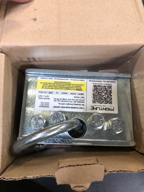 Photo 1 of Frontline RO2W 2-Way Standing Seam Roof Anchor Clamp | Rugged, Reusable & Compact | OSHA & ANSI Compliant Steel anchor | Strength Rating: 5,000 lbs | Bolts and washers included