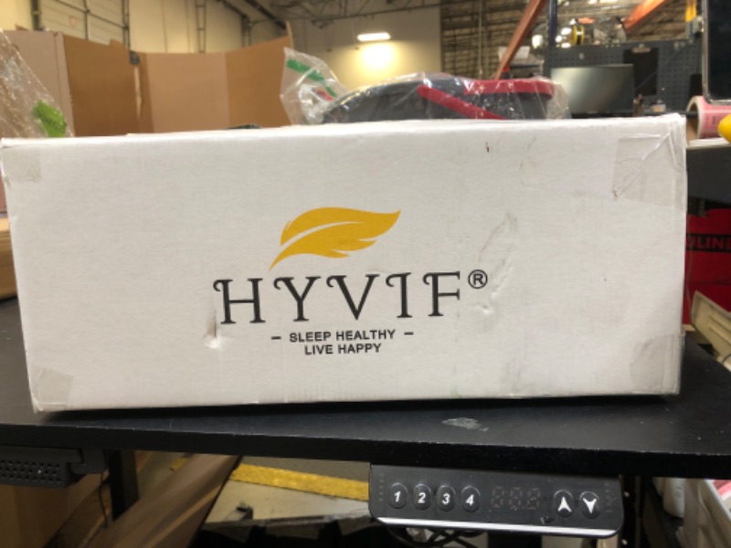 Photo 2 of HYVIF Luxury Down Fiber Comforter King Size - 850 Fill Power Medium Warmth for All Season Duvet Insert - Light Weight, White (106" x 90")