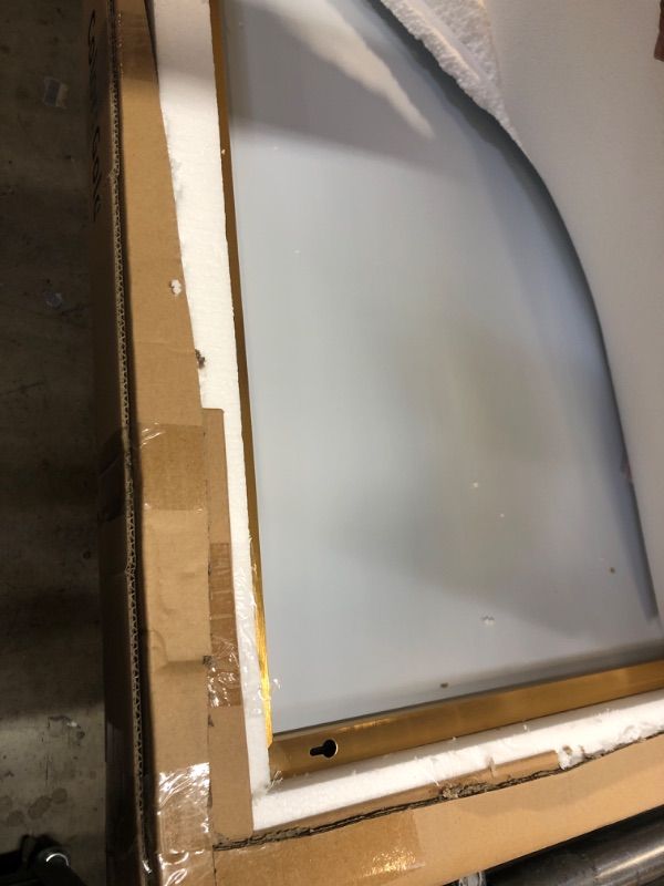 Photo 1 of NeuType Full Length Mirror Hanging or Leaning Against Wall, Large Rectangle Bedroom Mirror Floor Mirror Dressing Mirror Wall-Mounted Mirror, Thin Frame,Gold,52"x32",No Stand