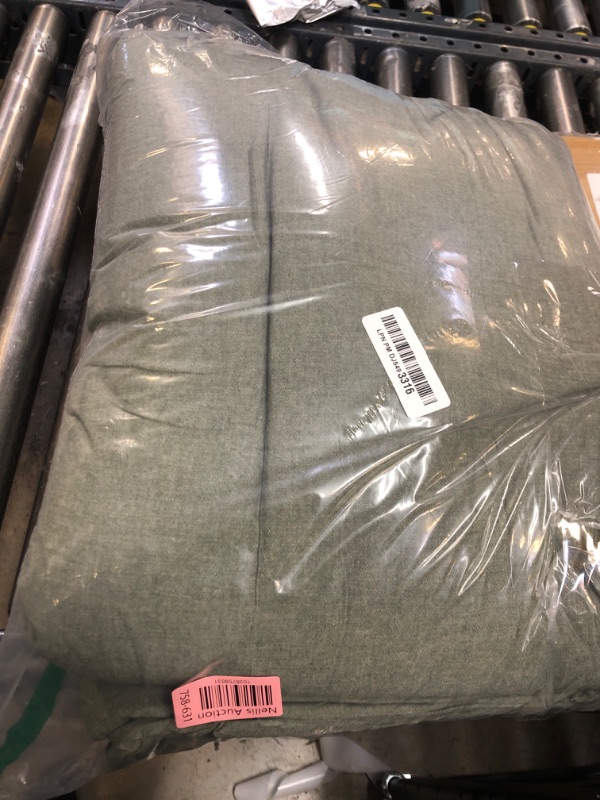 Photo 1 of Bedsure California King Comforter Set Grayish Olive Green - Cotton Fabric with Microfiber Inner Fill, Cal King Comforter for All Seasons, 3 Pieces, 1 Comforter and 2 Pillow Cases