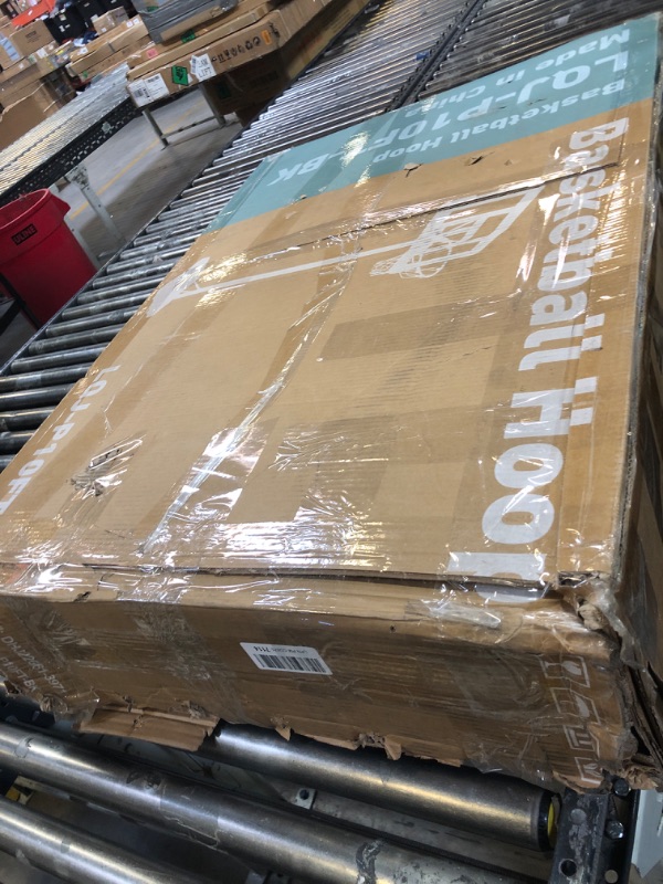 Photo 1 of Sweetcrispy Outdoor Portable Basketball Hoop Goal Court System 4.2-10ft Adjustable Height 44 Inch Shatterproof Backboard Fillable Base with 2 Wheels for Kids Youth and Adults in Backyard Driveway