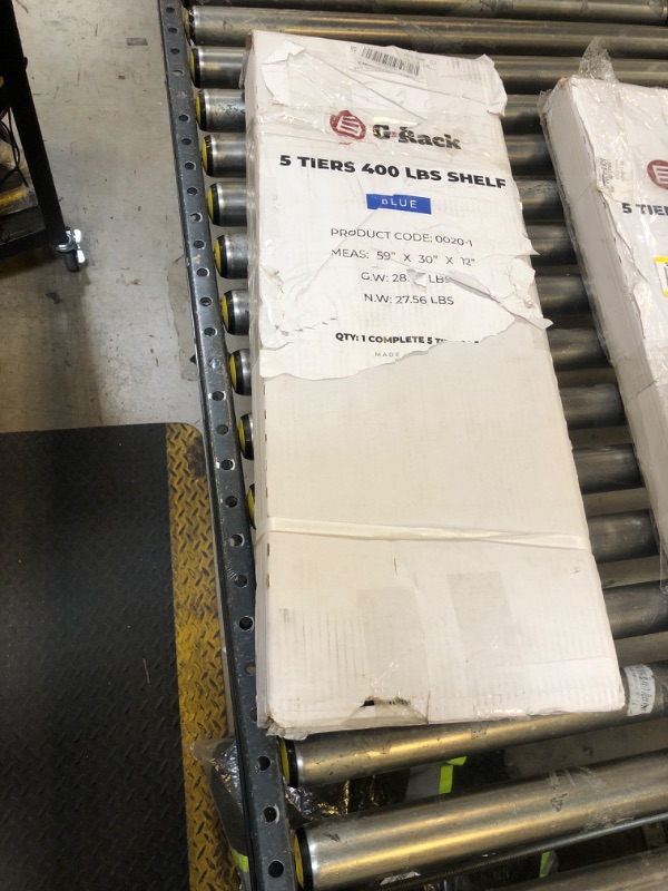 Photo 1 of G-Rack Garage Shelving Unit: 150cm x 75cm x 30cm | Single Bay, Blue 5 Tier Unit | 175kg Load Weight Per Tier (875kg Per Rack) | for Your Garage & Elsewhere! | Shelf Unit | Van Racking