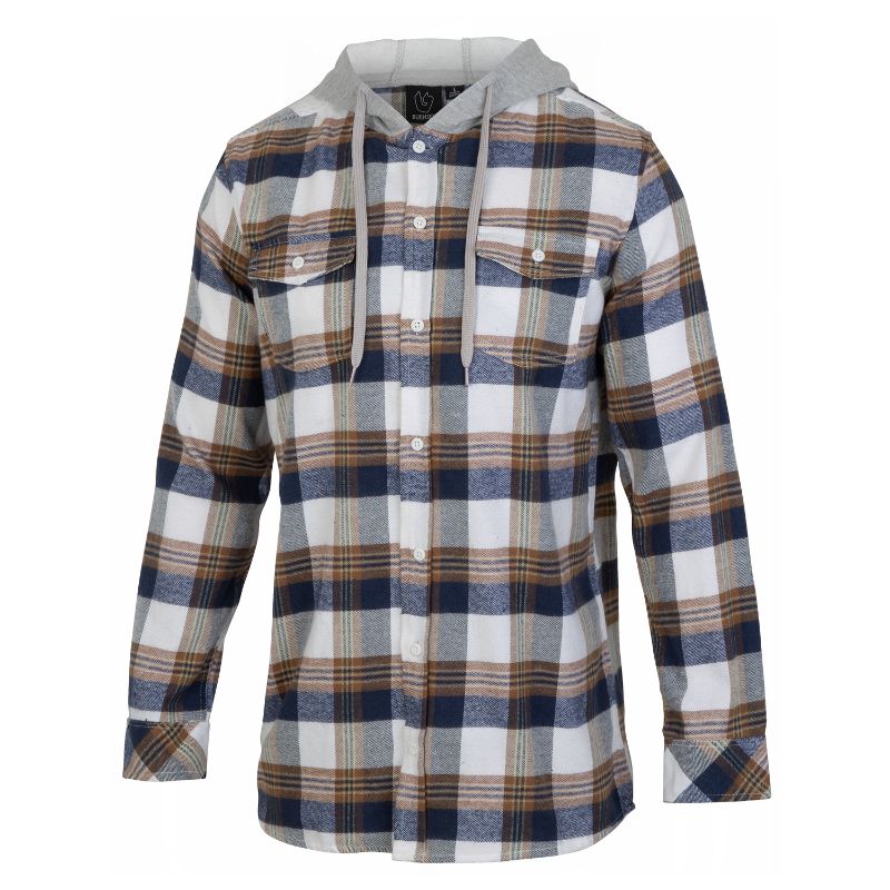 Photo 1 of Burnside Men's 2 Pocket Shirt Flannel Hoodie large
 