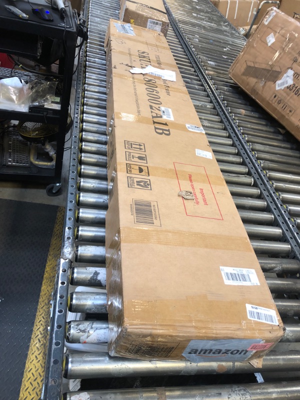 Photo 1 of Miscoos Full XL Over Queen Bunk Beds for Adults, Heavy-Duty Metal Bunk Bed Frame with Non-Slip Ladder and Safety Full-Length Guardrails for Kids Teens Adults, Space-Saving, Black