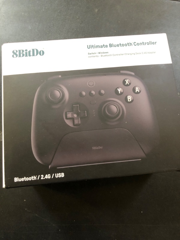 Photo 2 of 8Bitdo Ultimate Bluetooth Controller with Charging Dock, Wireless Pro Controller with Hall Effect Sensing Joystick, Compatible with Switch, Windows and Steam Deck (Black)