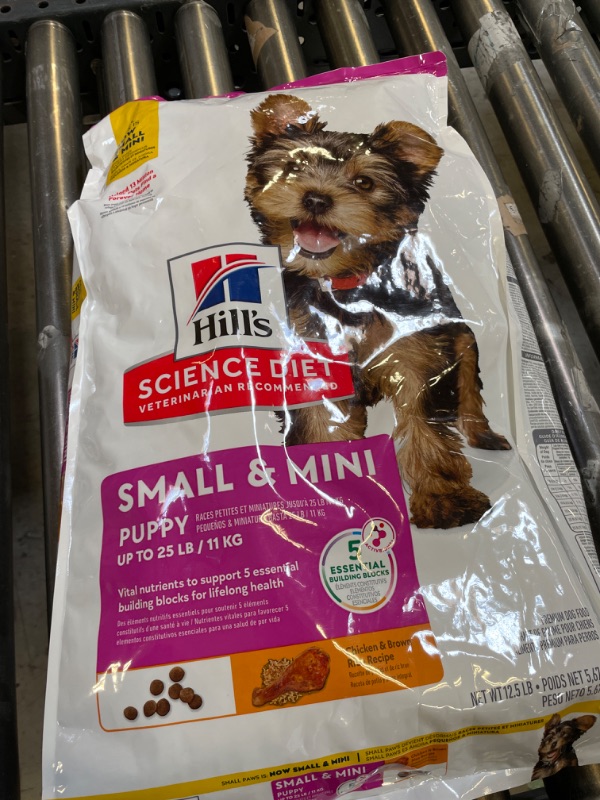 Photo 2 of Hill's Science Diet Puppy, Puppy, Small & Mini Breeds Puppy Premium Nutrition, Dry Dog Food, Chicken & Barley, 12.5 lb Bag