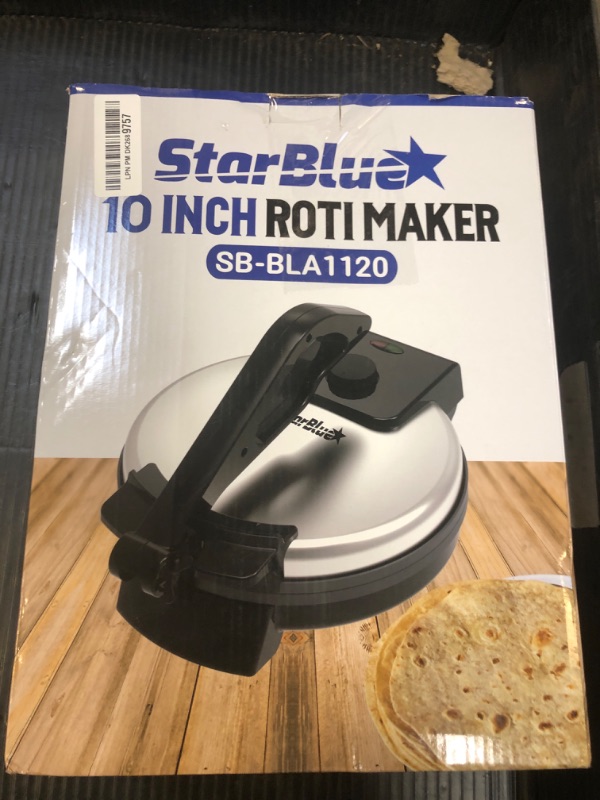 Photo 2 of 10inch Roti Maker by StarBlue with FREE Roti Warmer and Removable Handle - The automatic Stainless Steel Non-Stick Electric machine to make Indian style Chapati, Tortilla, Roti AC 110V 50/60Hz 1200W