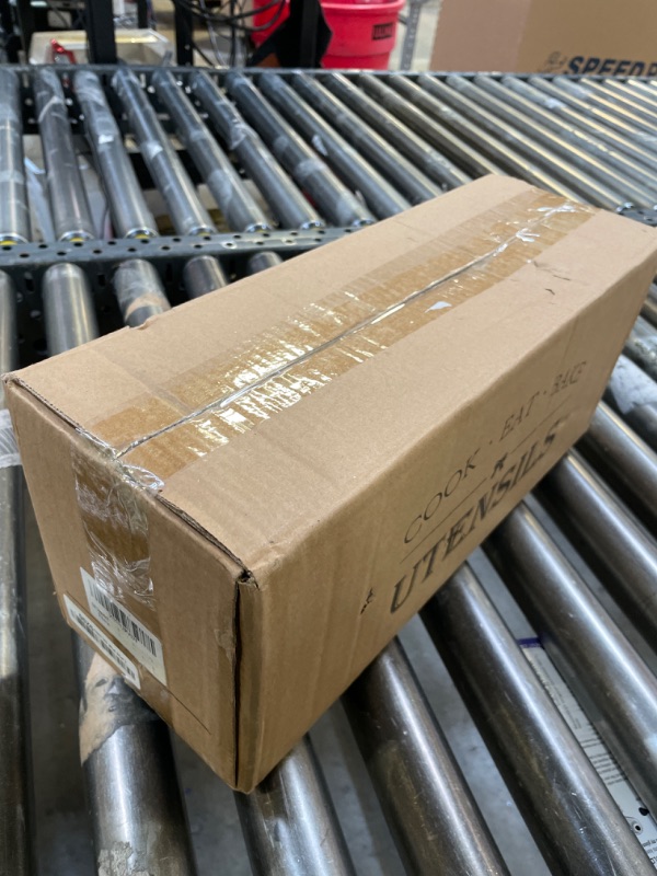 Photo 1 of Suli Extra Large Kitchen Utensils Holder with 4 Compartments, Wooden Utensil Organizer for Kitchen Countertop, Farmhouse Kitchen Decor, Rustic Cooking Utensil - Black