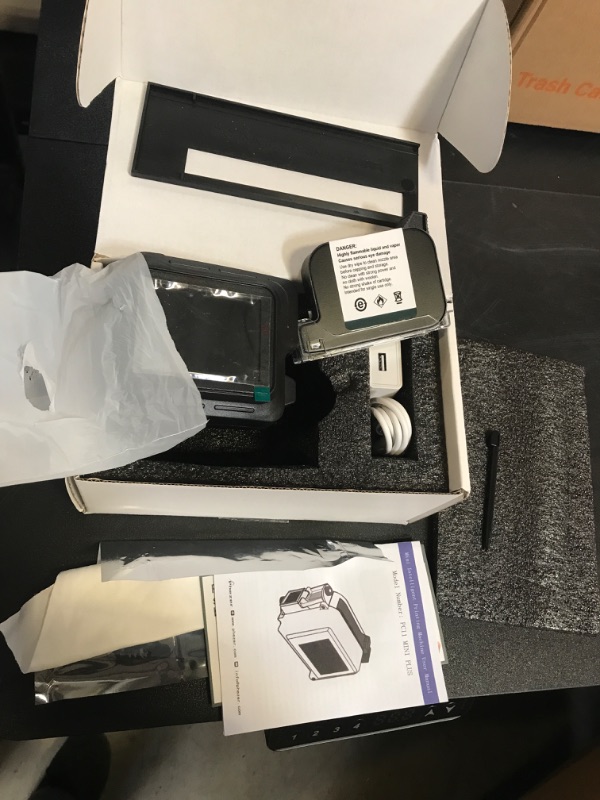 Photo 1 of Phezer Portable Mini Handheld Inkjet Printer PC98 for Flat and Curved Surface, with Touch Screen Quick-Drying Ink Cartridge, 0.5" Print Height for Label Logo Date Code Text Number Image