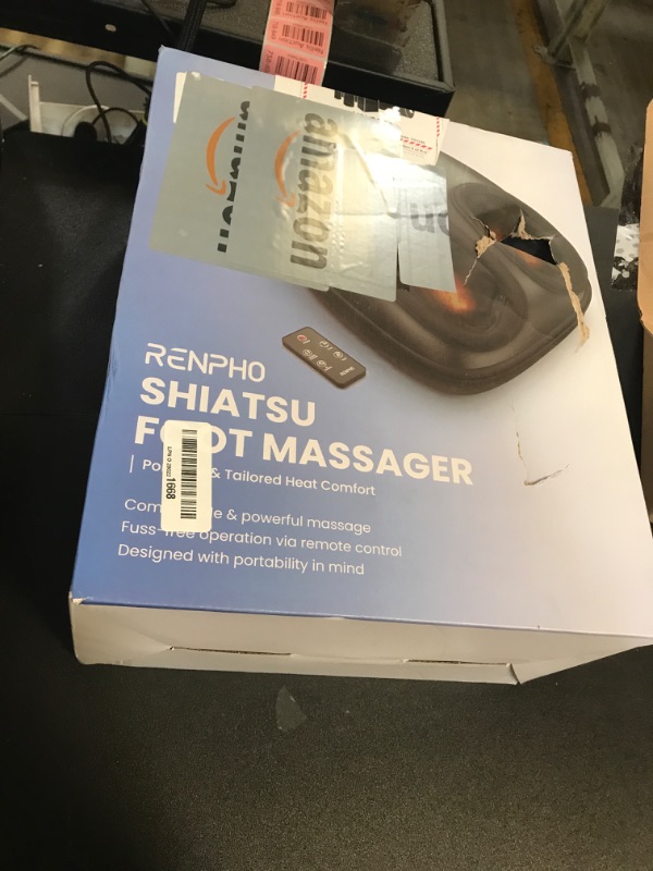 Photo 2 of RENPHO Foot Massager Machine with Heat [2025 Upgraded], FSA HSA Eligible Foot Massager, Valentines Day Gifts for Women Men Mom, 3 Heat Levels, Wireless Control Shiatsu Foot Massager, True Foot Massage