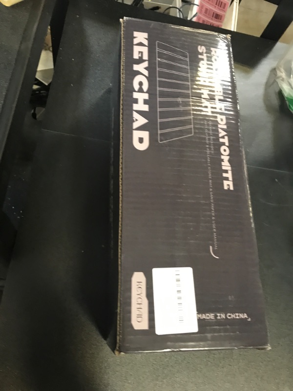 Photo 1 of Foldable Stone Bath Mat, Diatomaceous Earth Bath Mat, Non-Slip Super Absorbent Quick Drying Bath Stone Mat, Luxury Bath mat for Bathroom Kitchen Bathtub, 23.4 * 15.4" Gray