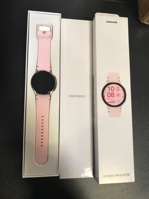 Photo 2 of Samsung Galaxy Watch FE 40mm Bluetooth AI Smartwatch w/Fitness Tracking, BIA Sensor, Personalized HR Zones, Heart Rate Tracker, Sleep Monitor, 2024, Pink Gold [US Version, 1Yr Manufacturer Warranty]