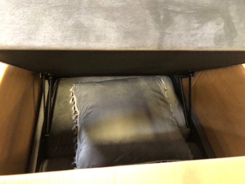 Photo 2 of Gray Ottoman with USB Ports